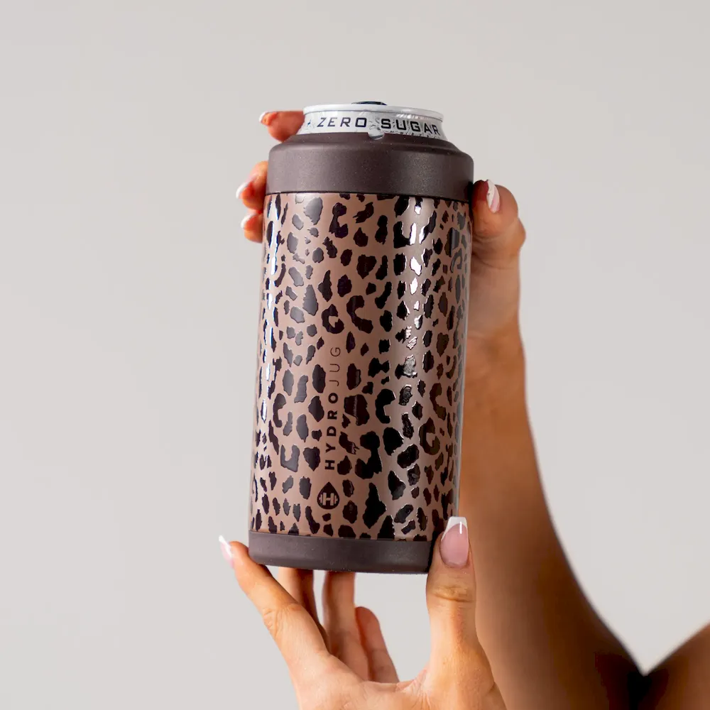 Brown Leopard Can Cooler (16oz) - Image 2