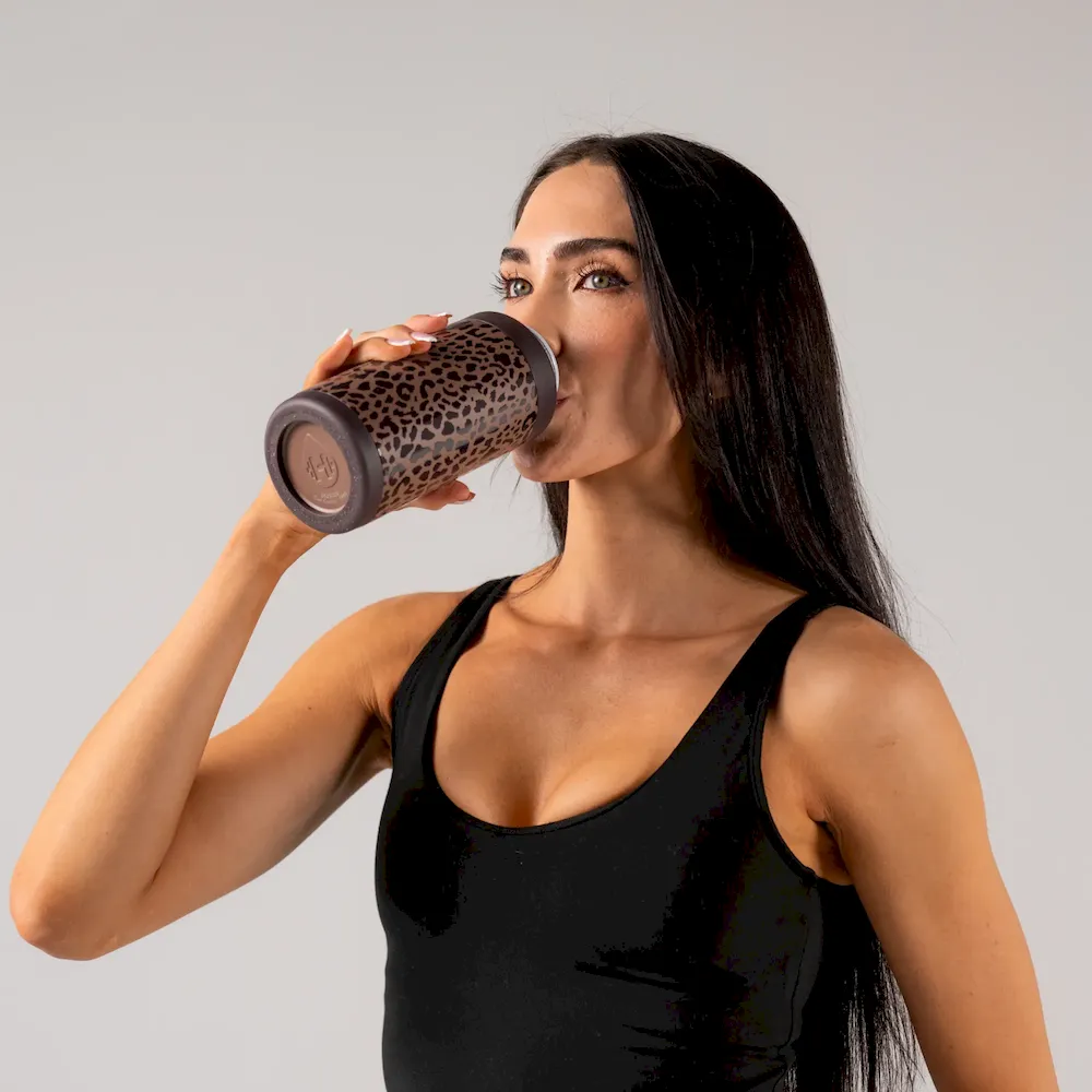 Brown Leopard Can Cooler (16oz) - Image 8