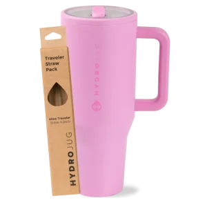 Bubblegum Traveler 40oz + Replacement Straw Pack Bundle
