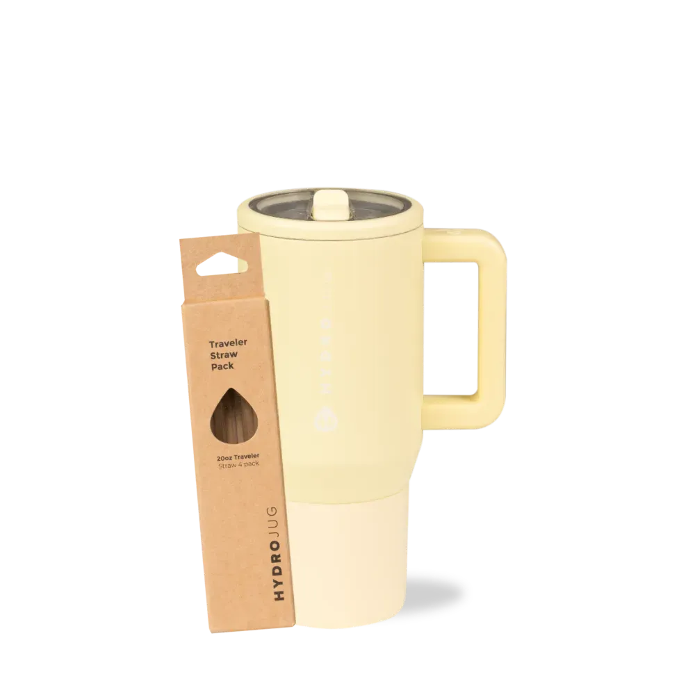 Butter Traveler 20oz + Replacement Straw Pack Bundle