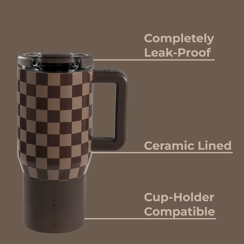 Autumn Checkers Coffee Traveler - Image 4