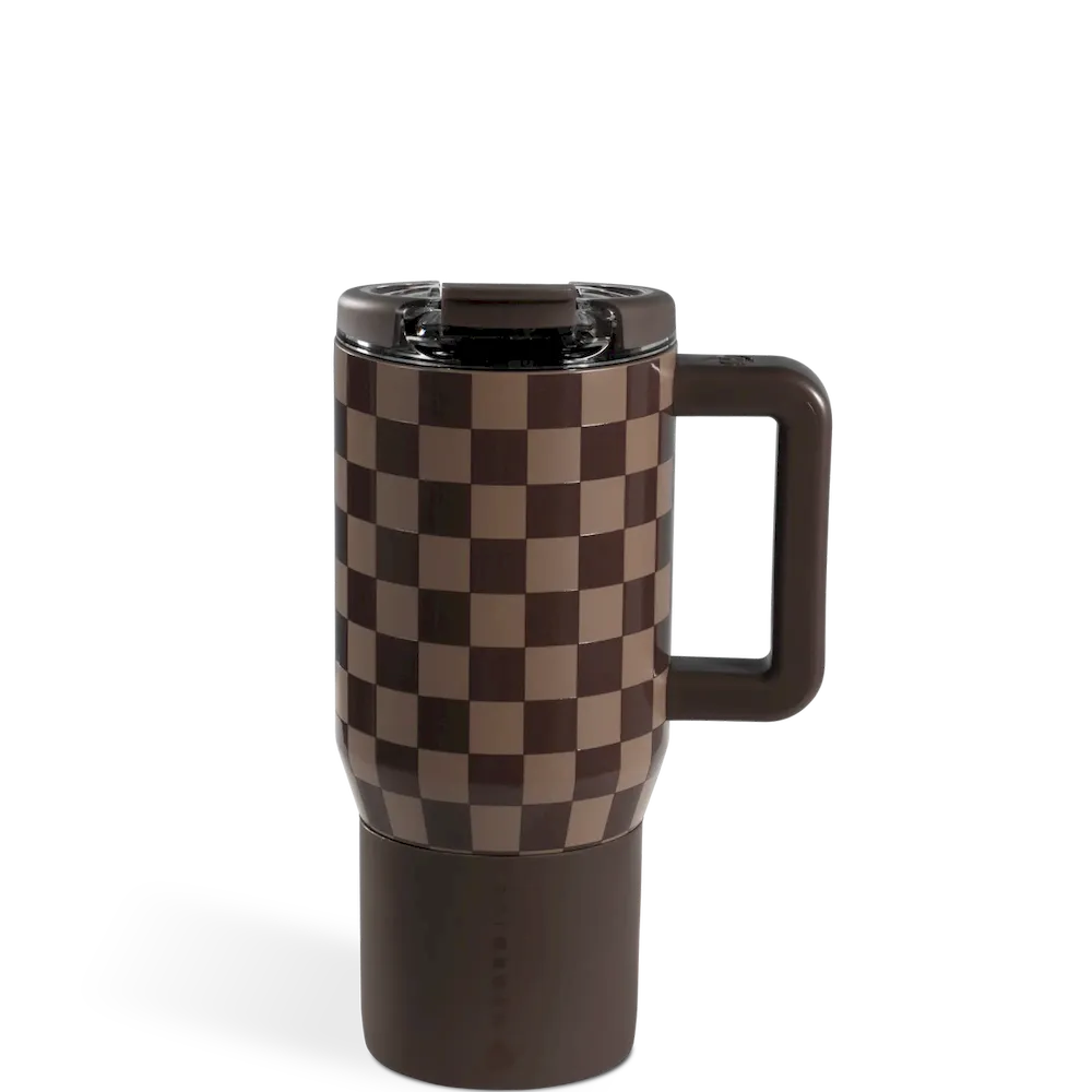 Autumn Checkers Coffee Traveler