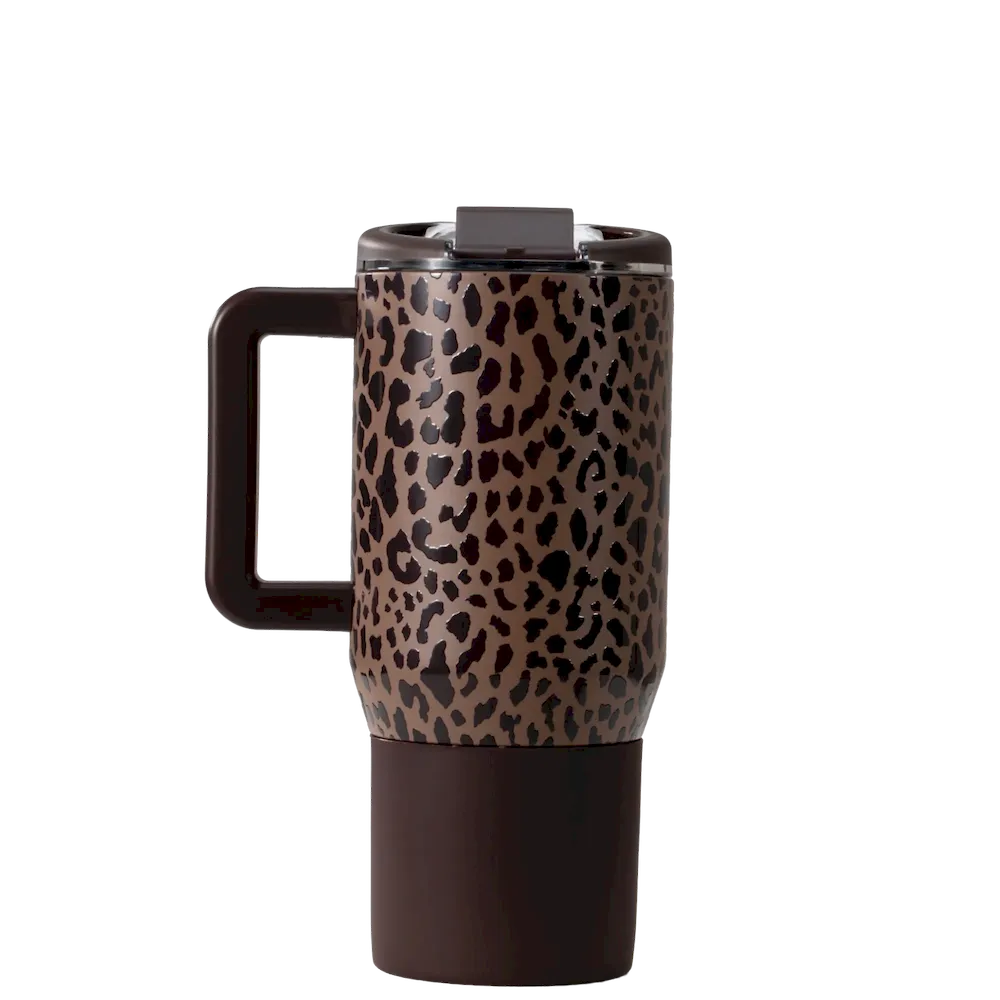 Brown Leopard Coffee Traveler - Image 4