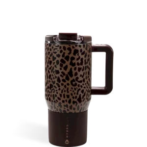 Brown Leopard Coffee Traveler