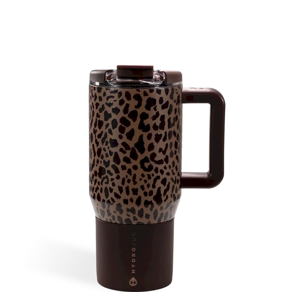 Brown Leopard Coffee Traveler