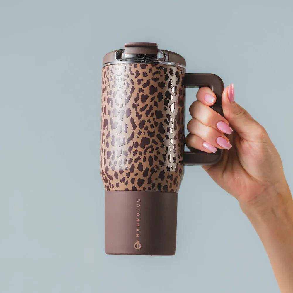 Brown Leopard Coffee Traveler - Image 2