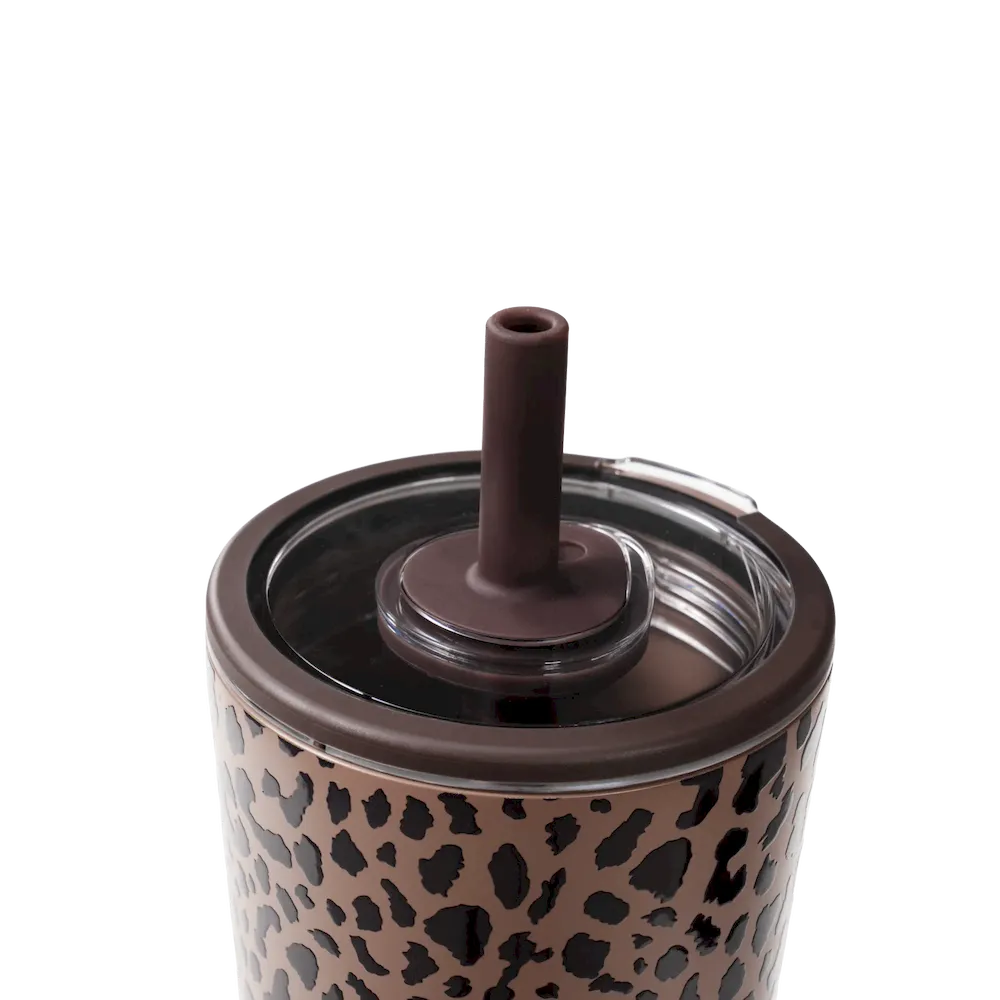 Brown Leopard Everyday Tumbler 14oz - Image 3