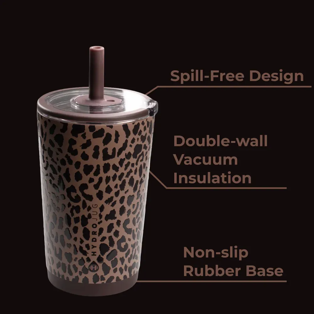 Brown Leopard Everyday Tumbler 14oz - Image 5