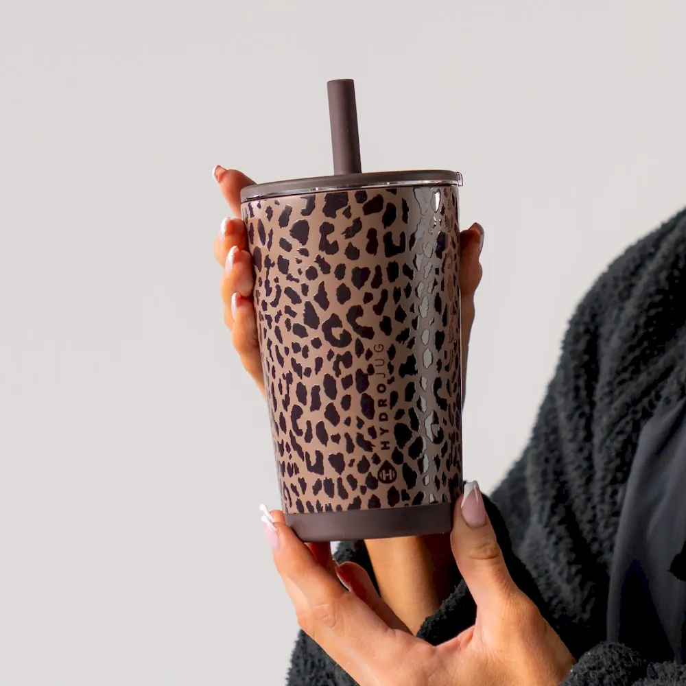 Brown Leopard Everyday Tumbler 14oz - Image 2