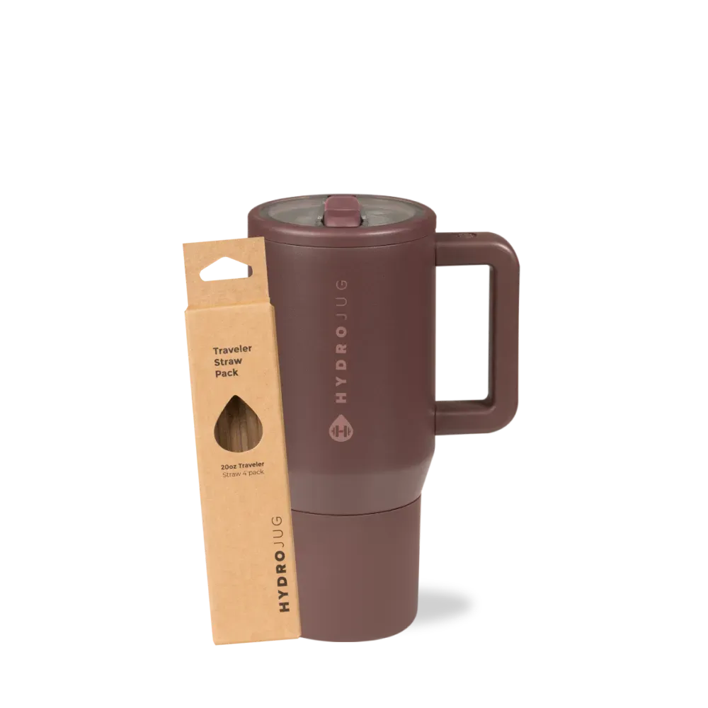 Pecan Traveler 20oz + Replacement Straw Pack Bundle