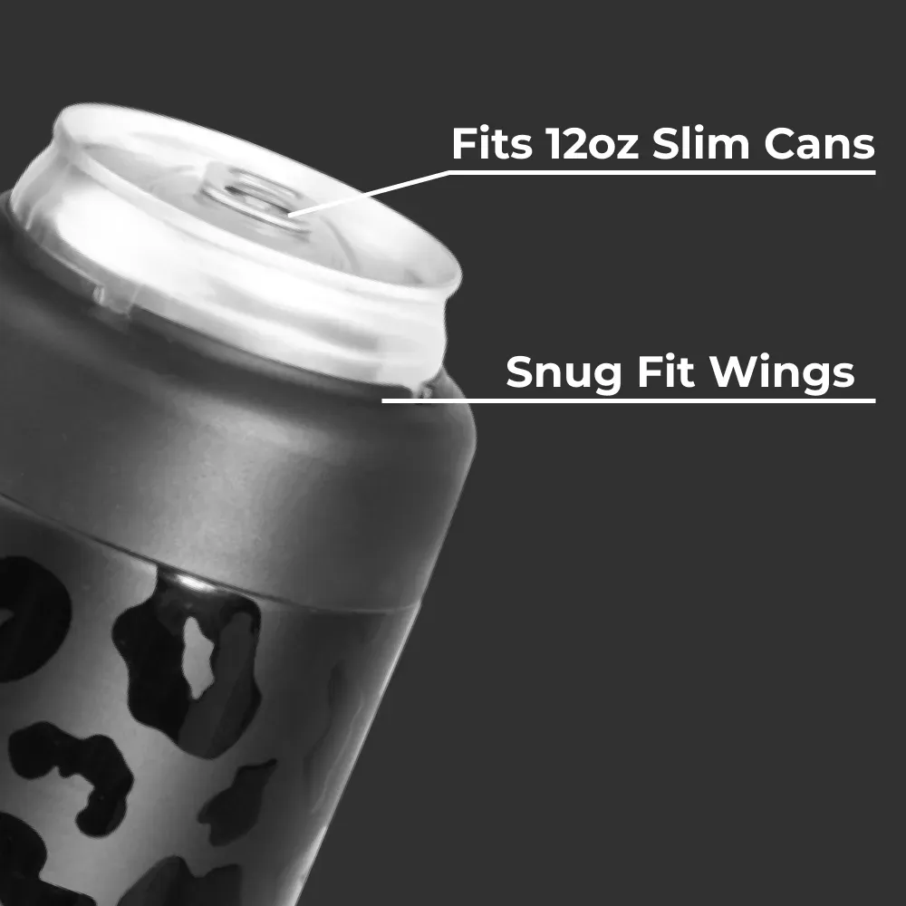 Black Leopard Can Cooler (Slim) - Image 3