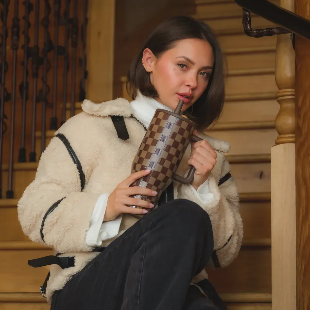 Autumn Checkers PRE-SALE Ships by: December 15, 2025 Traveler (32oz) - Image 7